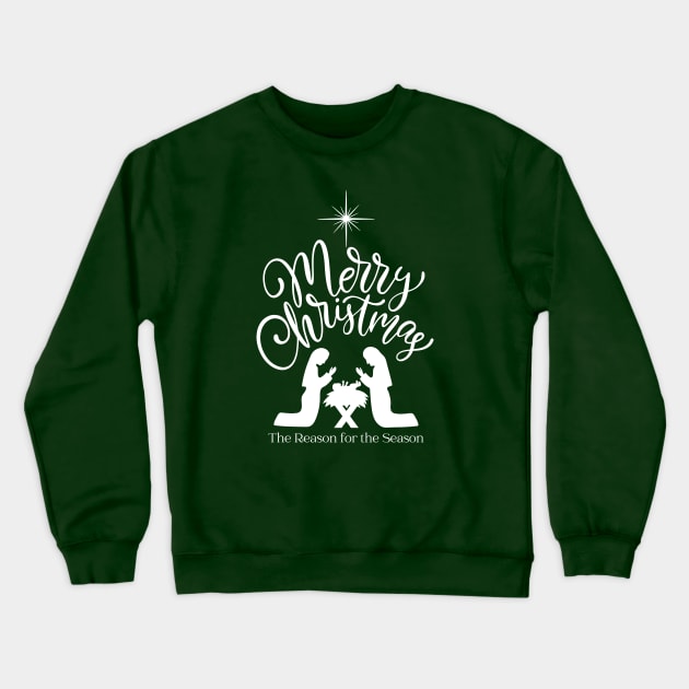 Merry Christmas The Reason for the Season Crewneck Sweatshirt by Jedidiah Sousa